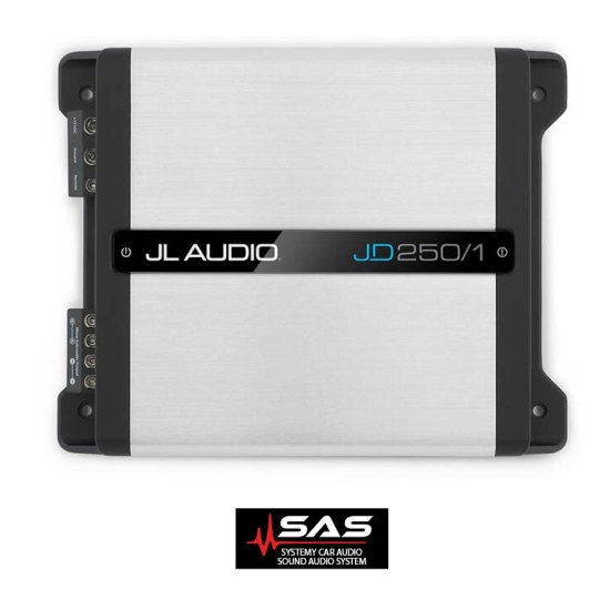 JL AUDIO JD250/1 Wzmacniacz monoblokowy klasy D do subwooferów, 250 W x 1 @ 2 Ω / 150 W x 1 @ 4 Ω - 14,4 V